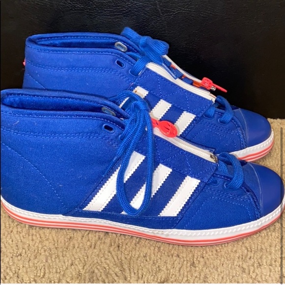 blue high top adidas